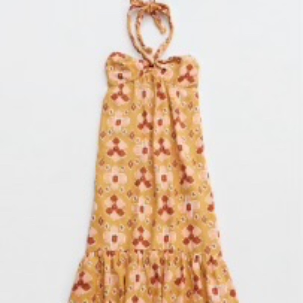 Aerie High Low Halter Maxi Sundress